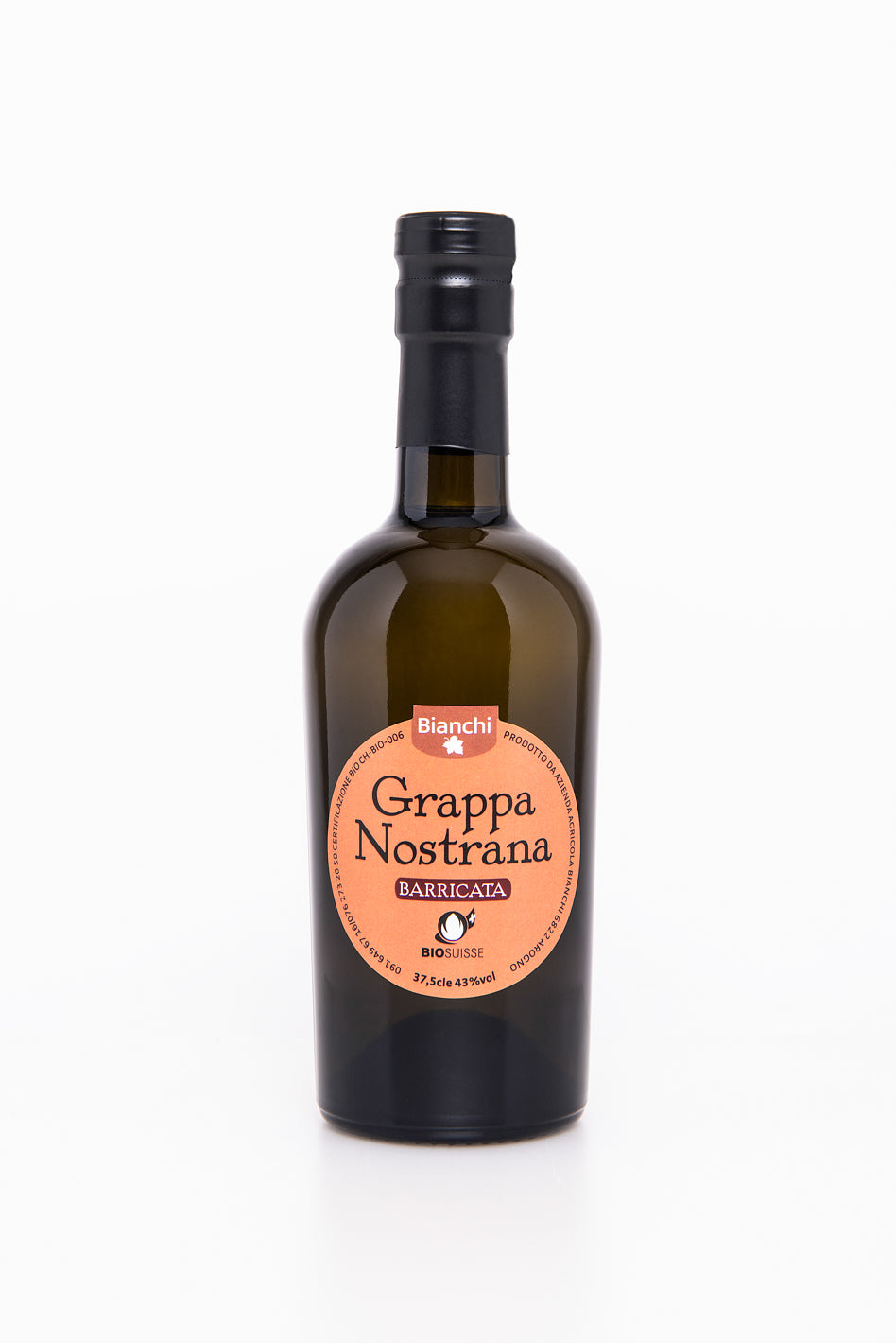 Grappa biologica nostrana barricata ticinese
